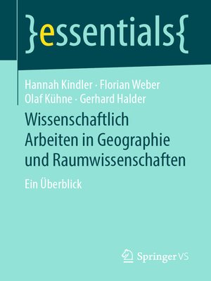 cover image of Wissenschaftlich Arbeiten in Geographie und Raumwissenschaften